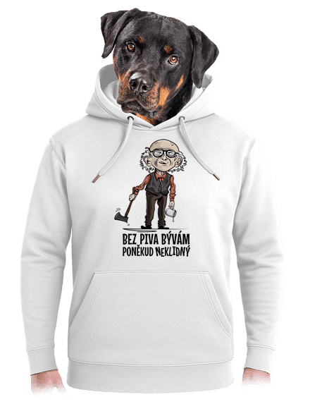 Neklidný bez piva unisex mikina premium Snowwhite