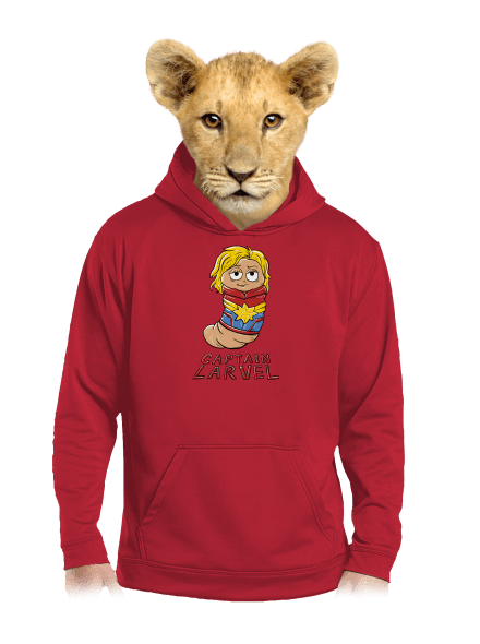 Captain Larvel dětská mikina klokanka Fire Red
