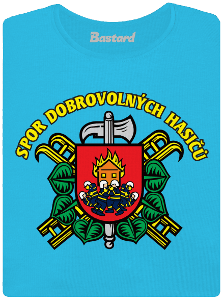 Spor dobrovolných hasičů dámské tričko s lemem Blue Atol