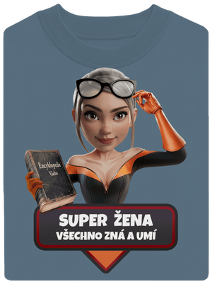 Super máma unisex mikina bez kapuce Nordic Blue