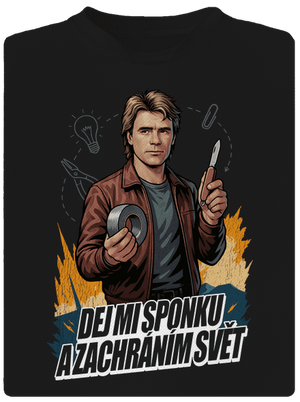 B19: MacGyver pánské sportovní tričko Black