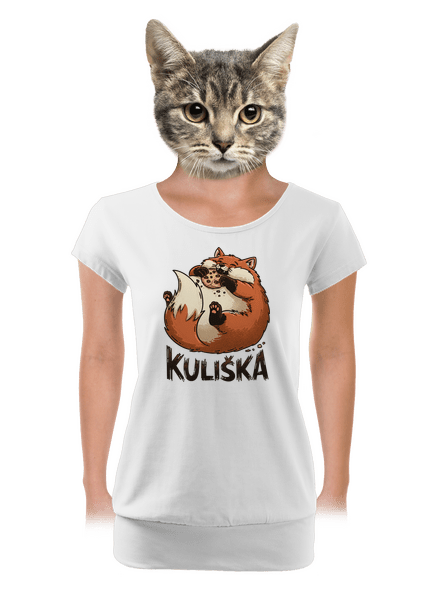 Kuliška dámské tričko s lemem White