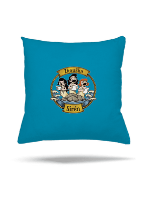 Zkouška sirén polštář Blue Turquoise