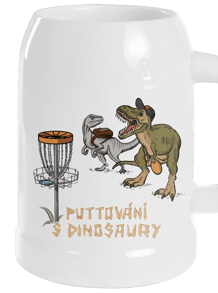 Puttování s dinosaury půllitr White