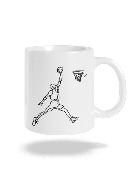 One line slam dunk klasický hrnek White