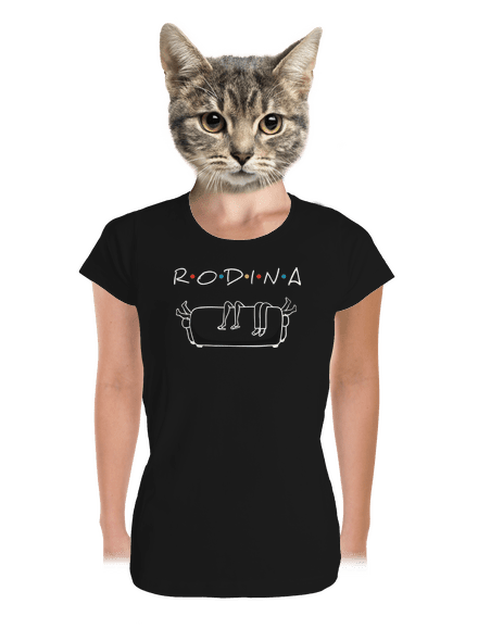 Rodina dámské tričko premium Black