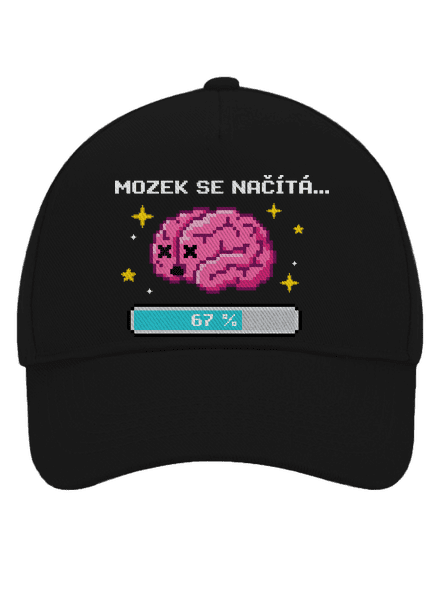 Mozek se načítá kšiltovka baseballka Black
