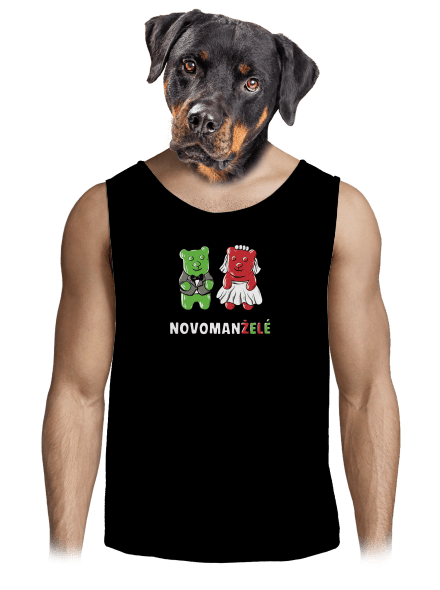 Novomanželé z želé pánské tílko Black