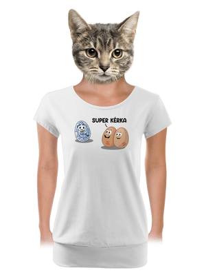 Super kérka dámské tričko s lemem White