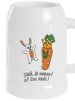 Král je mrkev, ať žije král půllitr White