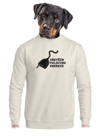 unisex mikina bez kapuce