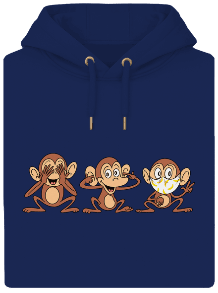 Opičky unisex mikina premium Navy