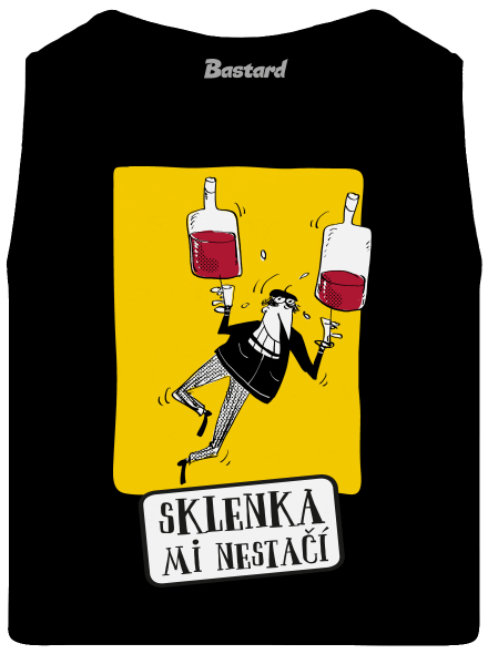 Sklenka mi nestačí pánské tílko Black