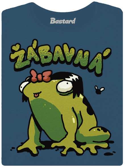 Žábavní dámské tričko premium Petrol Blue