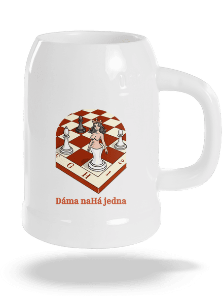 Dáma nahá jedna půllitr White