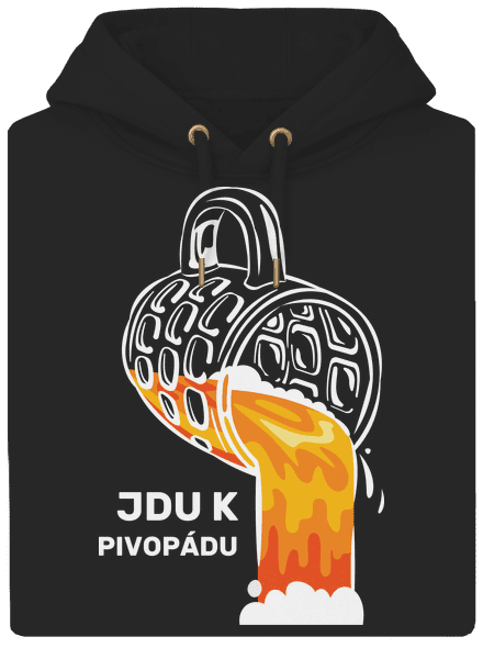 Pivopád unisex mikina premium Dark Black