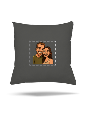 Karikatura z vlastní fotky polštář Gray Pol