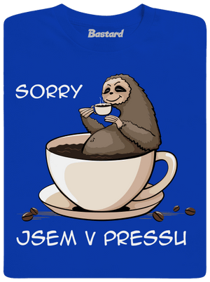 V pressu pánské dlouhý rukáv Royal Blue