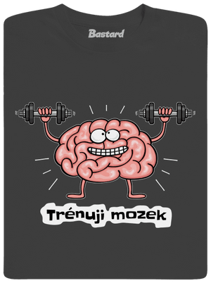 Trénuji mozek pánské dlouhý rukáv Dark Grey