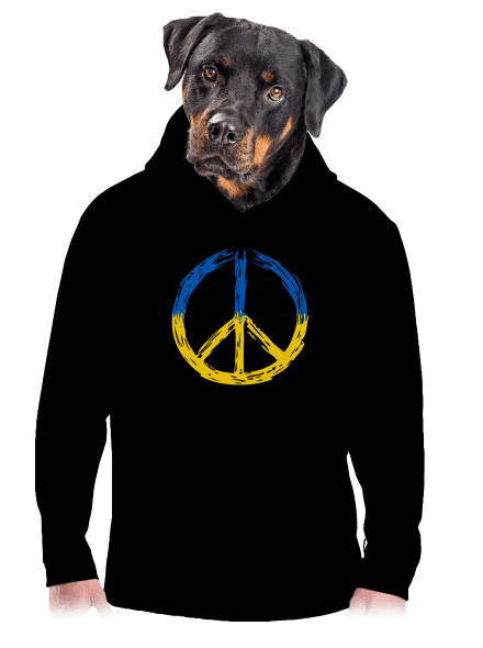 Ukrajina - Peace pánská mikina klokanka Black