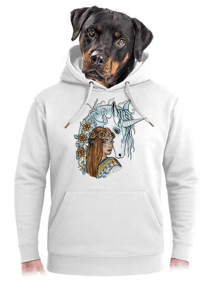 Elfka s jednorožcem unisex mikina premium Snowwhite