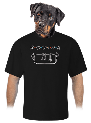 Rodina unisex tričko oversized Black