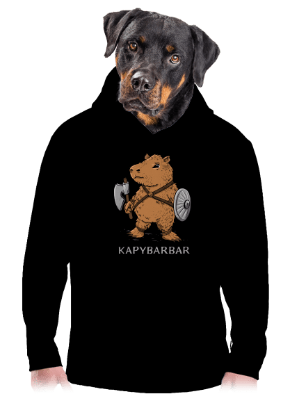 Kapybarbar pánská mikina klokanka Black