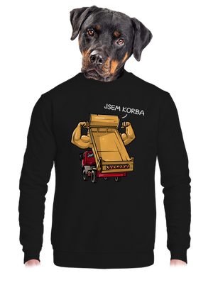 Korba unisex mikina bez kapuce Black