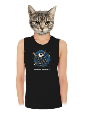 Padá server dámské tílko volné Black