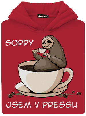 V pressu dětská mikina klokanka Fire Red