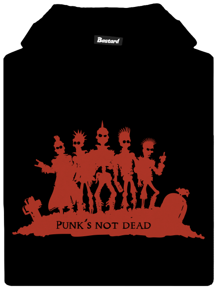 Punks Not Dead dětská mikina klokanka Black