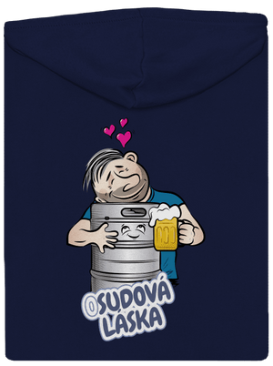Osudová láska pánská mikina na zip Navy