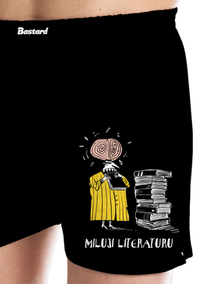 Miluji literaturu pánské trenky Black