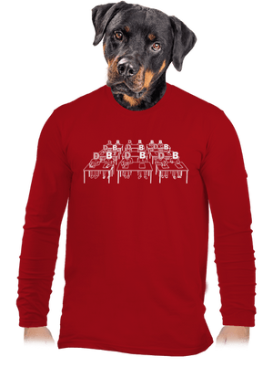 Cimrman: Debil, blbeček pánské dlouhý rukáv Red