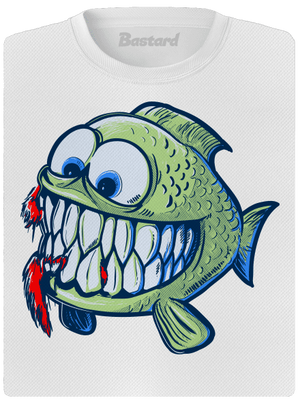 Hladová rybka dámské sportovní tričko White