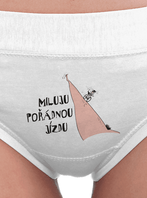 Miluju jízdu dámské kalhotky White
