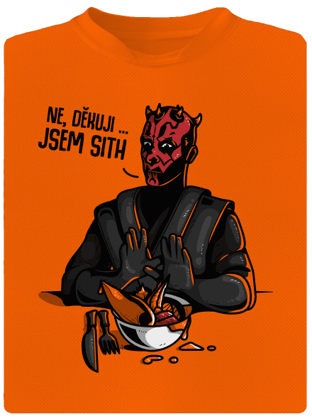 Jsem sith dětské sportovní tričko Neon Orange