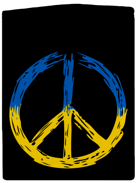 Ukrajina - Peace dámská mikina na zip Black