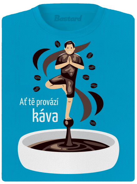 Káva provází dámské sportovní tričko Blue Atol