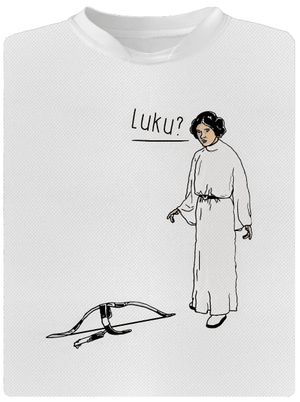 Luke a Leia pánské sportovní tričko White