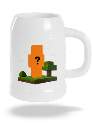 Minecraft z vlastní fotky půllitr White