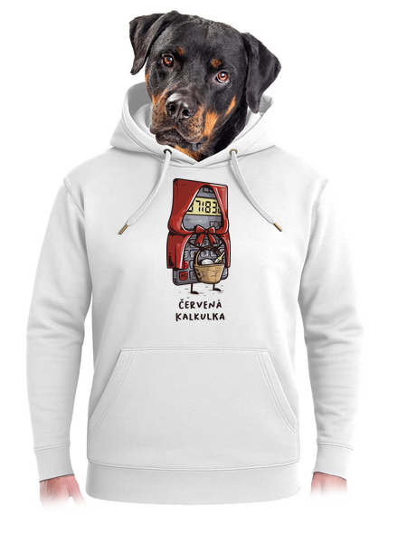 Červená kalkulka unisex mikina premium Snowwhite