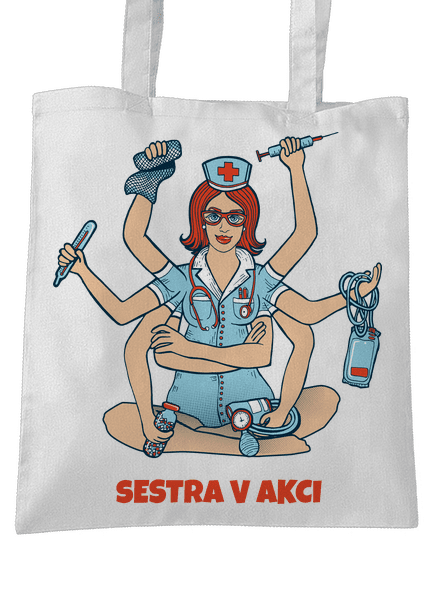 Sestra v akci taška White