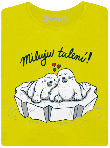 Miluju tulení dámské tričko premium Lemon