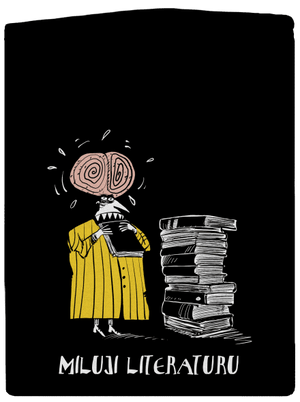 Miluji literaturu pánská mikina na zip Black