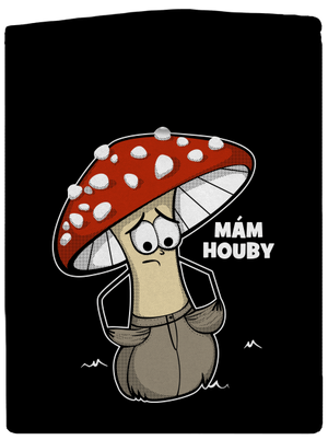 Mám houby dámská mikina na zip Black