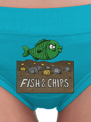 Fish and IT chips dámské kalhotky Turquoise