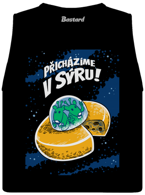 Přicházíme v sýru dámské tílko volné Black