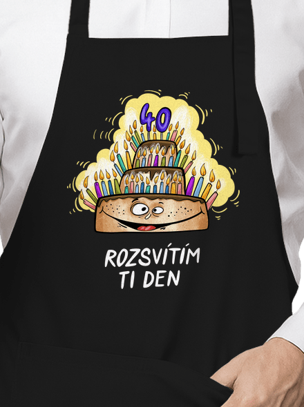 Rozsvítím ti den zástěra Black