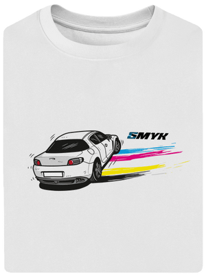 CMYK ve smyku unisex tričko oversized White